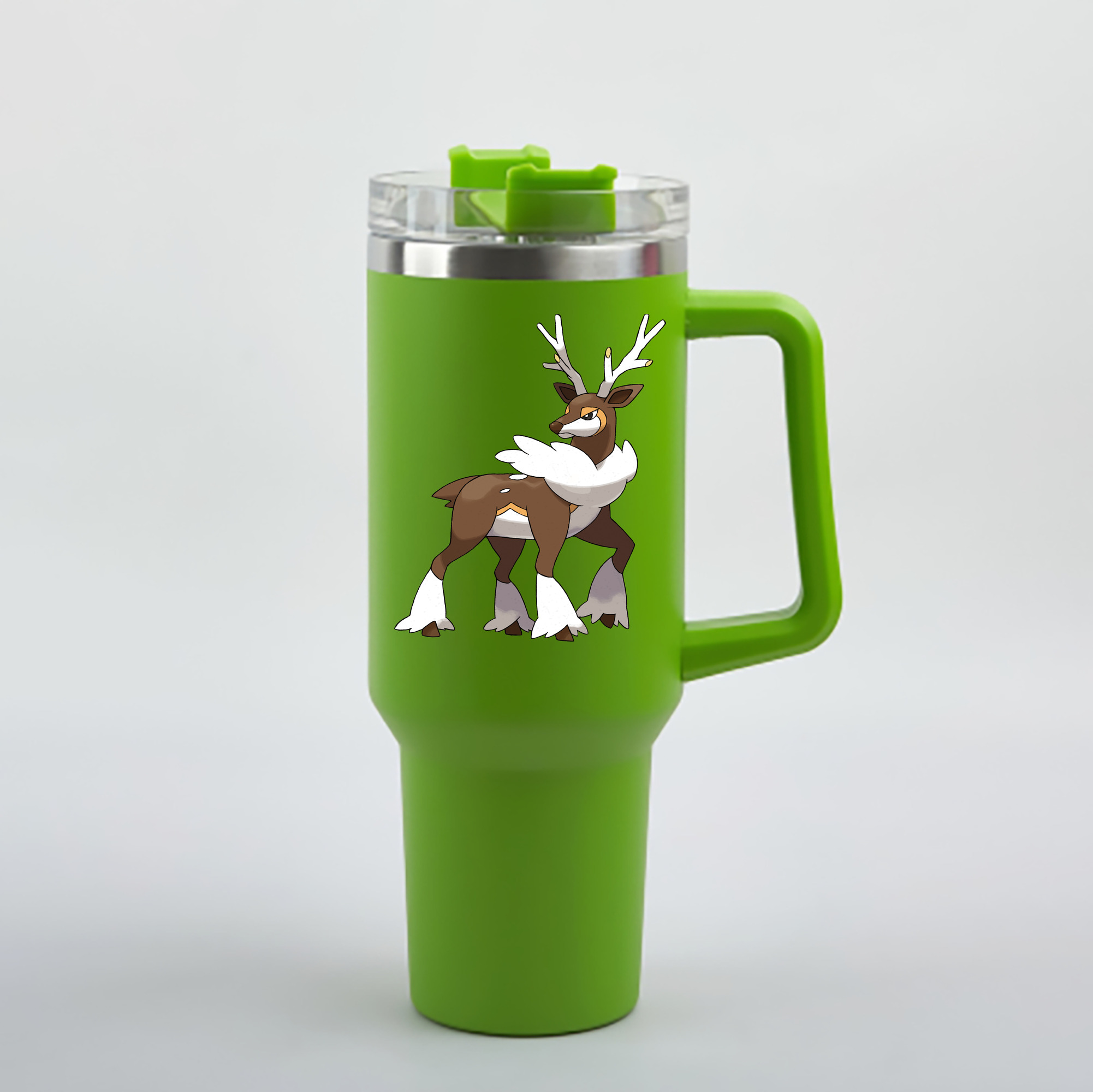 （画像用） ポケットモンスター Pokémon 1200mL車用タンブラー - クリスタルステッカー（プラスチックストロー付き）